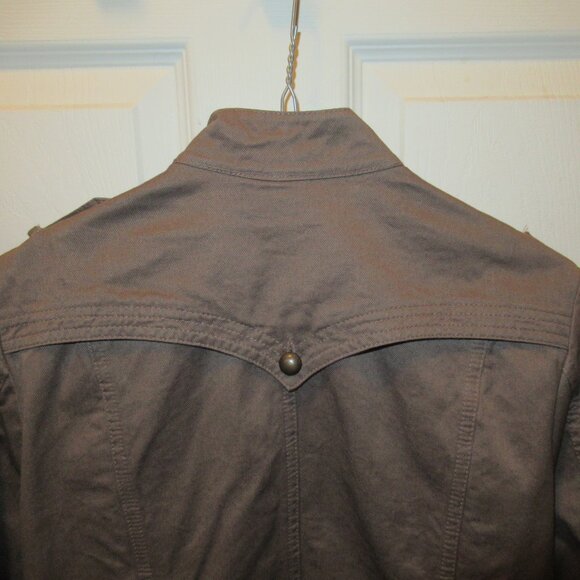 Military Style Jacket Size 8 Womens, Divided by H&M, Mandarin Collar - Picture 15 of 16